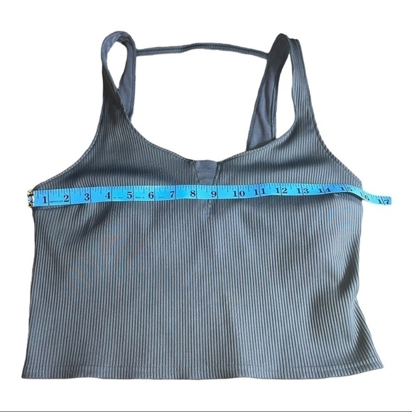 Free People Gray Ribbed Crop Tank - Picture 3 of 8